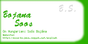 bojana soos business card